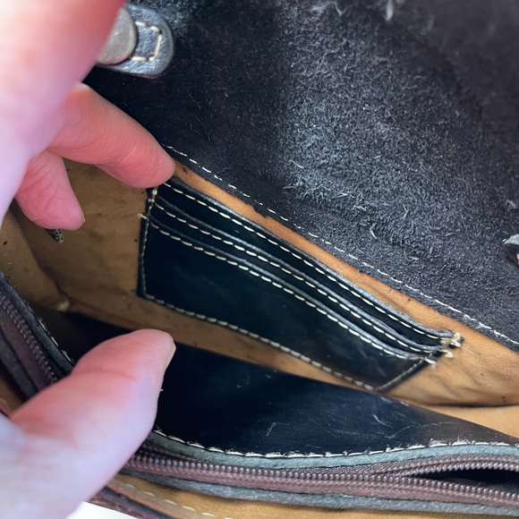 Patricia Nash Floral Embossed Brown Crossbody Bag - Picture 6 of 11